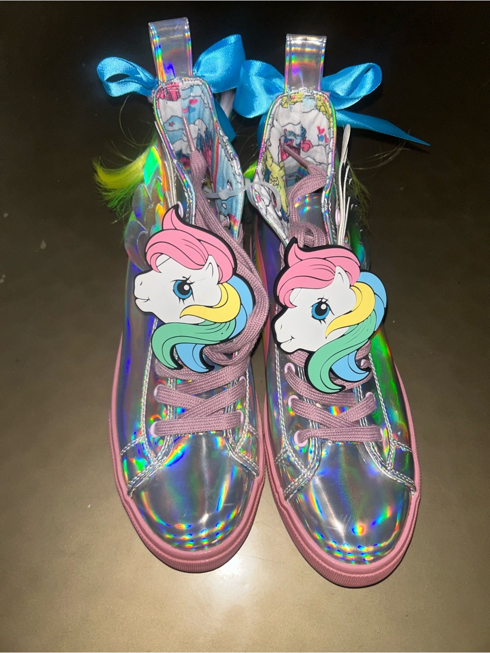 My Little Pony Holographic Unicorn High-Top Sneakers - Pink Accents